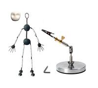HUIZHITENGDA 19cm, Système de Structure d'armature pour Animation en Stop Motion, Kits d'armature DIY pour Stop Motion, Support de Bras en Acier Inoxydable pour Soutenir Les mouvements