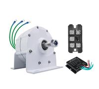 HUIZHITENGDA 2026 Nouveau modèle 6000W Alternateur AC à Aimant Permanent sans engrenage, alternateur triphasé DIY 12V-220V avec redresseur/contrôleur pour générateurs éoliens/hydroélectriques,220v