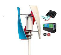 HUIZHITENGDA 220v,Éolienne Trois Pales Colorées 3000W 12V 24V 48V 220V avec Contrôleur Et Convertisseur D'Onduleur Faible Vitesse De Départ Générateur À 3 Pales Adapté À L'Extérieur