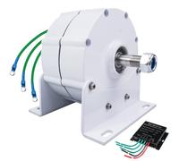 HUIZHITENGDA 220v,Générateur d'éolienne Horizontale à Faible Vitesse de Vent de 12000W, éolienne 24V 48V 96V avec contrôleur Hybride pour éolienne et Turbine à Eau