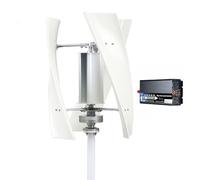 HUIZHITENGDA 220v, Kit D'éolienne Verticale 3000W, 220V-12V Étanche IP67, Générateur À Aimant Permanent Triphasé AC avec Contrôleur De Charge MPPT, Adapté pour L'énergie Éolienne/Solaire