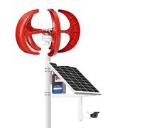 HUIZHITENGDA 220V,Petite éolienne Verticale Portable 4000W, générateur d'éolienne maglev Permanent avec contrôleur MPPT pour Un Usage Domestique (12V / 24V / 48V)
