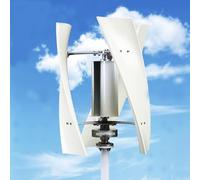 HUIZHITENGDA 24V,Générateur d'éolienne à axe Vertical 3600W Faible Bruit Vitesse du Vent à Faible démarrage 12V 24V 48V Système Hors réseau avec Chargeur MPPT (Blanc)