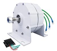 HUIZHITENGDA 3000W avec Générateur D'aimant Permanent De Base, Alternateur sans Engrenage À Faible RPM avec Contrôleur De Charge 12V 24V 48V pour Le Moteur Diesel À Turbine À Eau Éolienne (Blanc),12v