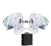 HUIZHITENGDA 48v,3000W-4500W Alternateur AC sans engrenage AC à Bas régime avec contrôleur de Charge 12V 24V 48V pour Moteur Diesel de Turbine à Eau éolienne (Blanc)