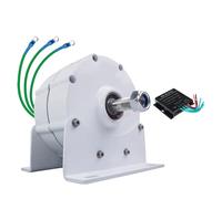 HUIZHITENGDA 48v, Générateur à Aimant Permanent sans engrenage 3 Phases AC 5000W à Faible RPM 500RPM Facile à Installer Convient pour l'énergie hydraulique/éolienne (12V-220V, avec Base)