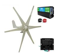 HUIZHITENGDA 48v,Kit de générateur de Turbine éolienne Verticale Portable 3000W à Faible Bruit, 12V-220V à énergie Libre Les températures extrêmes fonctionnent de -40°C à 80°C (avec contrôleur)