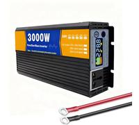 HUIZHITENGDA Chargeur D'inverseur d'onde Sinusoidale Pure, 3000Watt DC 12V-72V À AC 110V/220V avec Convertisseur D'inverseur Solaire À Écran LCD pour Bateau RV Solaire Hors Réseau,48v to 110v