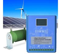 HUIZHITENGDA Contrôleur Solaire à Vent Hybride Hors Grille Auto 10000W 12V / 24V / 48V Batterie MPPT Contrôleur de Charge Solar Panel Regulator avec écran d'affichage LCD,12v