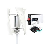 HUIZHITENGDA Éolienne, 10000W 12V-220V Kit de générateur éolien Vertical Producteur d'électricité avec onduleur Faible Bruit Générateur à 3 pales,48v