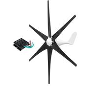 HUIZHITENGDA Éolienne Verticale, 5000W 12V 24V 48V 220V Kit De Générateur D'éolienne, Générateur Éolien Vertical avec 6 Pales en Fibre De Nylon pour L'éclairage Routier en Montagne/Urbain,12v