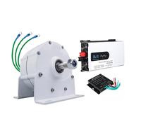 HUIZHITENGDA Générateur À Aimant Permanent 10000W, Générateur D'éolienne 220V 48V 24V 12V, Générateur AC sans Engrenage avec Base, Adapté pour L'hydroélectricité Et L'énergie Éolienne (Blanc),220v