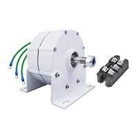 HUIZHITENGDA Générateur à Aimant Permanent sans Bruit de 19000W, générateur à Aimant Permanent 12V 24V 48V pour éoliennes et turbines (Blanc, avec Socle),48v