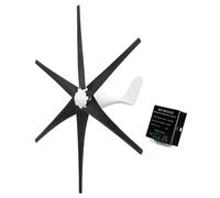 HUIZHITENGDA Générateur d'éolienne Horizontale 3000W, éoliennes domestiques Hors réseau 12V 24V 48V avec contrôleur de Charge MPPT, adapté pour Une Utilisation à la Maison et en extérieur,12v