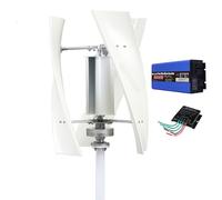 HUIZHITENGDA Générateur d'éolienne Verticale 2000W 220V 12V/24V/48V Nouvelle Énergie 3 pales avec contrôleur MPPT pour Bateaux, Maisons, kiosques et chalets (Silencieux),220v