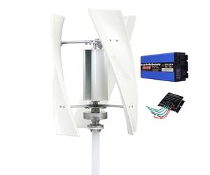 HUIZHITENGDA Générateur d'éolienne Verticale 2000W 220V 12V/24V/48V Nouvelle Énergie 3 pales avec contrôleur MPPT pour Bateaux, Maisons, kiosques et chalets (Silencieux),220v
