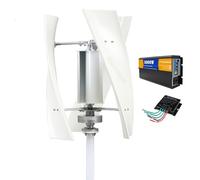 HUIZHITENGDA Générateur d'éolienne Verticale à énergie Nouvelle 5000W 220V à Faible Bruit, générateur Solaire Portable pour Panneaux solaires et systèmes Hors réseau avec contrôleur MPPT,220v