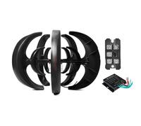 HUIZHITENGDA Générateur éolien Vertical 2000W-8000W, générateur Solaire Portable 220V 48V 24V 12V, adapté pour Les Cours/Rues (avec régulateur MPPT),24v