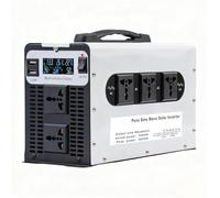 HUIZHITENGDA Inverteur Solaire d'onde sinusoidale Pure 12V-72V DC à 110V 220V AC 1500W/3000W Inverteur de Puissance de Pointe avec écran LCD pour Le Camping, la Voiture, la Maison,12v to 230v