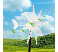 HUIZHITENGDA Kit De Générateur D'éolienne À 8 Pales Blanches 4500 W 12 V 24 V 48 V 220 V avec Contrôleur Générateur D'énergie Éolienne pour Système De Production D'énergie Solaire,220v