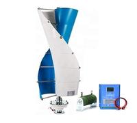 HUIZHITENGDA Kit de générateur d'éolienne de 10000W 12V-220V Portable avec 2 pales/contrôleur, Turbine éolienne pouvant démarrer à Une Vitesse de Vent de 2,5 m/s,12v