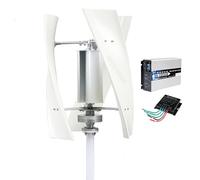 HUIZHITENGDA Kit de générateur d'éolienne Portable Silencieux 10000W, triphasé AC 12V 24V 48V 220V pour l'énergie éolienne à Domicile, Bateaux et éclairage de Rue (Blanc),12v