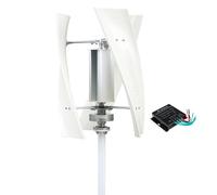 HUIZHITENGDA Kit de générateurs d'éolienne 10000W, 220V 48V 24V 12V Silencieux, 3 pales, générateur d'énergie éolienne d'urgence avec contrôleur, pour Maison, Camping (Blanc),24v