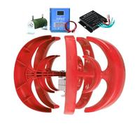 HUIZHITENGDA Kit D'éolienne Silencieuse 12V 24V 48V 220V avec Contrôleur, Vitesse du Vent Automatique, Générateur D'énergie Éolienne Lanterne 5000W pour Maison, Bateaux Et Kiosques,220v