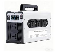 HUIZHITENGDA Onduleur De Puissance Maximale 3000W, 72V vers 110V/220V Portable À Main Onde Sinusoïdale Pure avec Écran LCD Et 5 Ports De Charge pour Camping, Camping-Car,72v to 110v