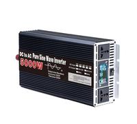 HUIZHITENGDA Onduleur Hors Réseau À Onde Sinusoïdale Pure 5000W, Convertisseur De Puissance DC 12V/24V en AC 220V pour Maison, Camping-Car, Camion, Camping avec Écran LCD Et Prise AC,12VTO220V 50Hz