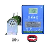 HUIZHITENGDA Régulateur de Charge Hybride Éolien Solaire MPPT 1200W 12V 24V 48V Auto, Double Régulateur PWM pour Éolienne et Panneau Solaire avec Affichage LCD,24v