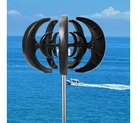 HUIZHITENGDA Turbine éolienne à axe Vertical 10000W à 5 pales 12V 24V 48V avec contrôleur, Vitesse du Vent de 2,5 m/s pour démarrer pour Usage Domestique,220v