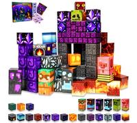 HUIZHOU Blocs de Construction magnétiques-pour Enfants Blocs aimantés,Jouets de Construction magnétiques pour garçons et Filles de 3 à 8 an (Magma Cave 100 pièces)