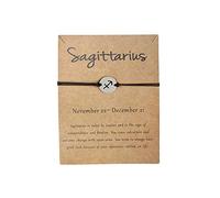 HUJUON Bracelet de cheville en or 14 carats avec signe du zodiaque constellation pour femme. Bracelet de cheville pour fille, adolescente, amitié, couple avec carte