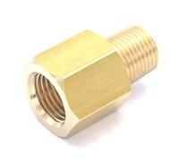 HUJWLBWF 1/8 BSPT Male x 1/8" NPT Female Brass Pipe Fitting Connector Adapter for Pressure Gauge Air Gas Fuel Water
