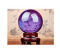 HUJWLBWF Crystal Ball Multicolor Glass with Base Bracket Feng Shui Auspicious Transfer Fortune-Telling Ornaments Ball(B,6CM)