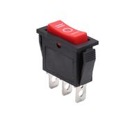 HUJWLBWF Interrupteur à Bascule unipolaire unidirectionnel 3D3P-RED KCD3 220 V on/Off SPST 20 A 125 V CA
