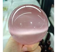 HUJWLBWF Quartz Crystal Ball Magic Cat's Eye Degaussing Home Office Decor Gem Ornaments (Color : Rosa, Size 100mm)