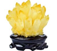 HUJWLBWF Rock Crystal Cluster Quartz Stone, Citrine with Base,Irregular Ornament Feng Shui Decor,About 1000g