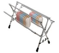 HUJZJY Étendoir à Linge Extensible 240cm, Etendoir a Linge Exterieur pour Balcon, Séchoir à Linge Pliable INOX, Poteaux Étendoir à Linge Extérieur, Etendoir Linge Interieur avec Poulies
