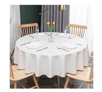 HUJZJY Nappe Toile Ciree Ronde Diameter 180cm, Nappe Ronde Anti Tache, Couverture de Table, Nappe de Table Ronde, Nappe de Table Ronde Impermeable, pour Salle à Manger/Extérieur Usage