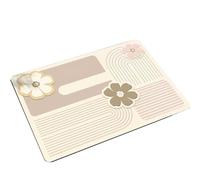 HUJZJY Tapis De Bain Antidérapant, Tapis Salle De Bain Absorbant, Tapis De Douche Séchage Rapide, Surface Douce Confortable, Lavable en Machine, Tapis Sol Moderne Élégant