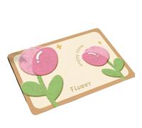 HUJZJY Tapis De Bain Antidérapant, Tapis Salle De Bain Absorbant, Tapis De Douche Séchage Rapide, Surface Douce Confortable, Lavable en Machine, Tapis Sol Moderne Élégant