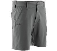 HUK Men's Standard Next Level Quick-Drying Performance Fishing Shorts, Charcoal-7", Large
