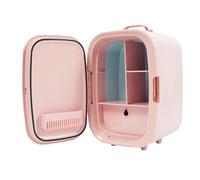 HuKaiL 12L Mini Frigo, 4-60℃, Congélateur Portable, Petit Mini Réfrigérateur Réfrigérateur et Chauffage avec 2 Séparateurs Mesh, Réfrigérateur Skincare, Minibar pour Chambre, Salle de Bain, Bureau