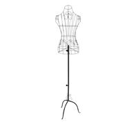 HuKaiL Mannequin de couture en fer noir - Mannequin de vitrine femme - Hauteur réglable de 140 à 160 cm - Avec trois pieds incurvés - Torse amovible - Pour exposer des vêtements - 36 x 68 cm