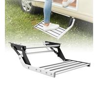 HuKaiL Marche-pied manuel pour caravane, 55 cm, marche-pied double pour caravane et camion, avec une capacité de charge de 150 kg, marche d'entrée pour camping-car, étapes RV pour camping-cars