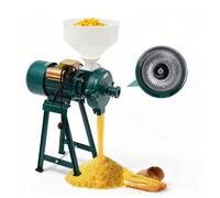 HuKaiL Moulin à céréales électrique - 2,2 kW - 40-60 mailles - Avec entonnoir - Moulin à poudre avec épaisseur réglable - Moulin à céréales haute performance