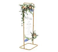 HuKaiL Panneau de bienvenue de mariage - Support d'arc en métal amovible - Capacité de charge de 6 kg - Décoration de mariage - Cartons de table pour mariages, check-in, fêtes - 60 x 45 x 150 cm