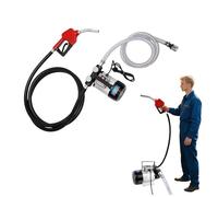 HuKaiL Pompe diesel auto-amorçante 230 V 2800 tr/min 60 l/min, pompe à fioul 550 W avec hauteur de refoulement de 4 m, hauteur d'aspiration 2 m, pompe de transfert d'huile avec pistolet à huile